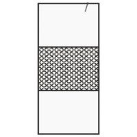 Inloopdouchewand 100x195 cm ESG-glas transparant en zwart 3