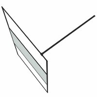 Inloopdouchewand 115x195 cm halfmat ESG-glas zwart 5