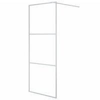 Inloopdouchewand 80x195 cm transparant ESG-glas zilverkleurig 2
