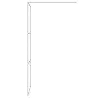Inloopdouchewand 80x195 cm transparant ESG-glas zilverkleurig 4