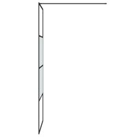 Inloopdouchewand 80x195 cm halfmat ESG-glas zwart 4