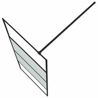 Inloopdouchewand 80x195 cm halfmat ESG-glas zwart 5