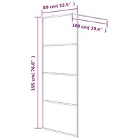 Inloopdouchewand 80x195 cm halfmat ESG-glas zwart 7