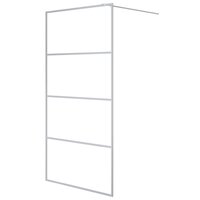 Inloopdouchewand 100x195 cm transparant ESG-glas zilverkleurig 2