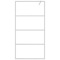 Inloopdouchewand 100x195 cm transparant ESG-glas zilverkleurig 3