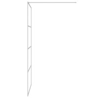 Inloopdouchewand 100x195 cm transparant ESG-glas zilverkleurig 4