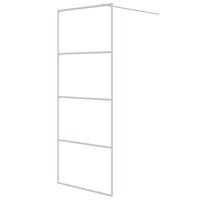 Inloopdouchewand 80x195 cm transparant ESG-glas wit 2