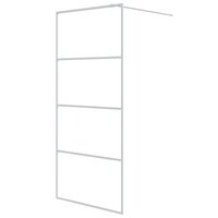 Inloopdouchewand 90x195 cm transparant ESG-glas wit 2