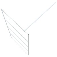 Inloopdouchewand 90x195 cm transparant ESG-glas wit 5
