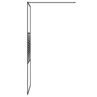 Inloopdouchewand 80x195 cm transparant ESG-glas zwart 4