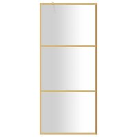 Inloopdouchewand transparant 80x195 cm ESG-glas goudkleurig 3