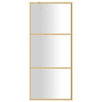 Inloopdouchewand transparant 90x195 cm ESG-glas goudkleurig 3