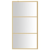Inloopdouchewand transparant 115x195 cm ESG-glas goudkleurig 3