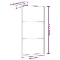 Inloopdouchewand transparant 115x195 cm ESG-glas goudkleurig 7