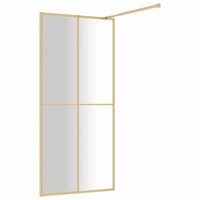 Inloopdouchewand transparant 80x195 cm ESG-glas goudkleurig 5