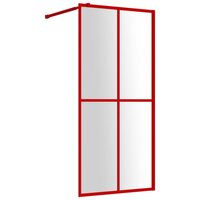 Inloopdouchewand transparant 100x195 cm ESG-glas rood 2