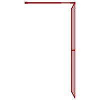 Inloopdouchewand transparant 100x195 cm ESG-glas rood 4