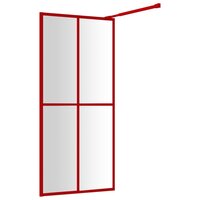 Inloopdouchewand transparant 100x195 cm ESG-glas rood 5