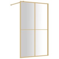 Inloopdouchewand transparant 118x195 cm ESG-glas goudkleurig 2