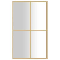 Inloopdouchewand transparant 118x195 cm ESG-glas goudkleurig 3