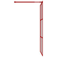 Inloopdouchewand transparant 100x195 cm ESG-glas rood 4