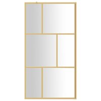 Inloopdouchewand transparant 100x195 cm ESG-glas goudkleurig 3