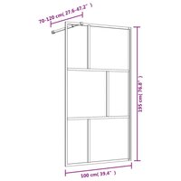 Inloopdouchewand transparant 100x195 cm ESG-glas goudkleurig 7