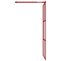 Inloopdouchewand transparant 115x195 cm ESG-glas rood 4