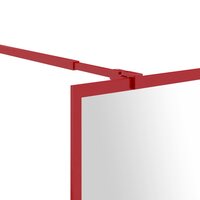 Inloopdouchewand transparant 115x195 cm ESG-glas rood 6