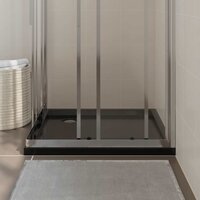 Douchebak vierkant 80x80 cm ABS zwart 3