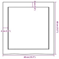 Wastafelblad 40x40x(2-4) cm behandeld massief hout lichtbruin 9