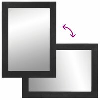 Badkamerspiegel 50x70x2,5 cm bewerkt hout en messing zwart 4