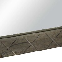 Badkamerspiegel 50x3x70 cm massief mangohout grijs 6