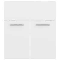 Wastafelkast 41x38,5x46 cm bewerkt hout hoogglans wit 3