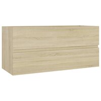 Wastafelkast 100x38,5x45 cm bewerkt hout sonoma eikenkleurig 2