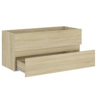 Wastafelkast 100x38,5x45 cm bewerkt hout sonoma eikenkleurig 4
