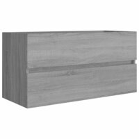 Wastafelkast 90x38,5x45 cm bewerkt hout grijs sonoma eikenkleur 2