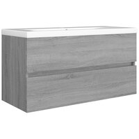 Wastafelkast 90x38,5x45 cm bewerkt hout grijs sonoma eikenkleur 5