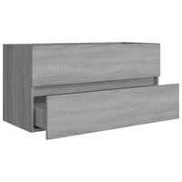 Wastafelkast 90x38,5x45 cm bewerkt hout grijs sonoma eikenkleur 6
