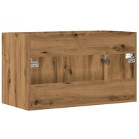 Wastafelkast 90x38,5x46 cm bewerkt hout artisanaal eikenkleur 6