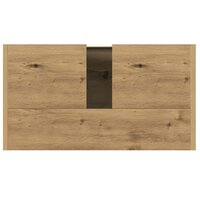 Wastafelkast 60x33x60 cm bewerkt hout artisanaal eikenkleurig 9