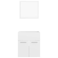 2-delige Badkamermeubelset spaanplaat hoogglans wit 6