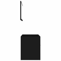 2-delige Badkamermeubelset spaanplaat zwart 7