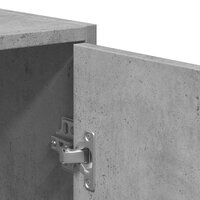 Badkamerkast met spiegel bewerkt hout betongrijs 8