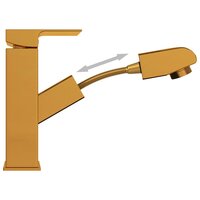 Wastafelkraan met uittrekfunctie 157x172 mm goudkleurig 5