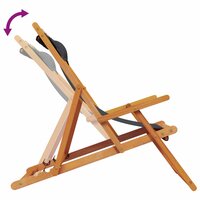 Strandstoelen 2 st inklapbaar stof zwart 7