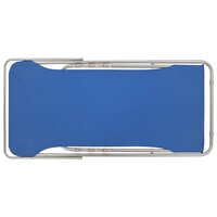 Strandstoelen inklapbaar 2 st staal en oxford stof blauw 6