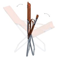 Strandstoelen 2 st inklapbaar stof bruin 7
