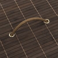 Wasmand rond bamboe donkerbruin 4