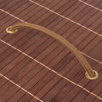 Wasmand rechthoekig bamboe bruin 5